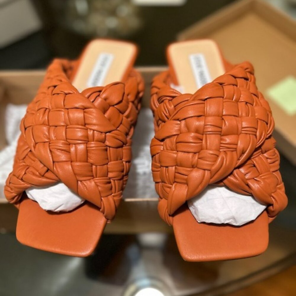 Steve Madden Marina Sandals (burnt orange), size 8.5